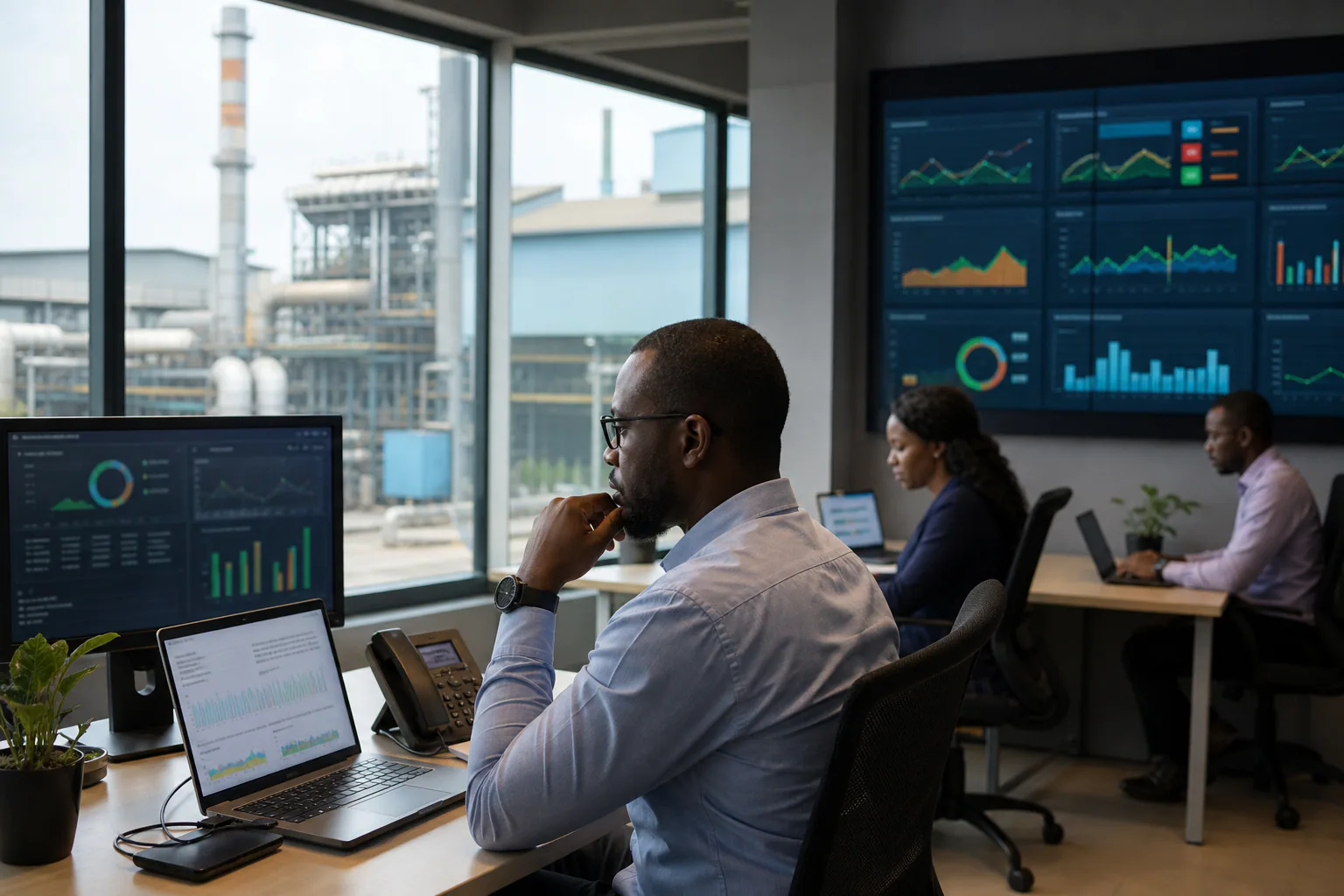 A Nigerian application support team proactively monitors service health for a live manufacturing operation.